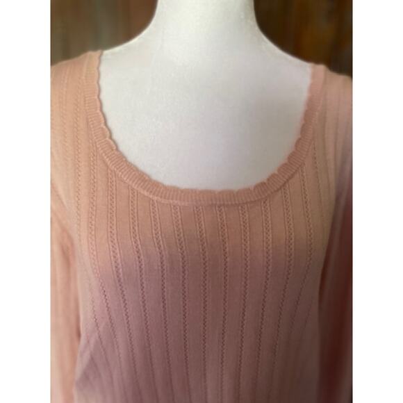 Nicole Miller‎ Women Size X-Large Pullover Pink Knit Sweater - Picture 2 of 5
